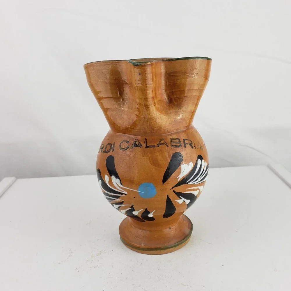 R.DI Calabria Pottery Pitcher Handmade Italy